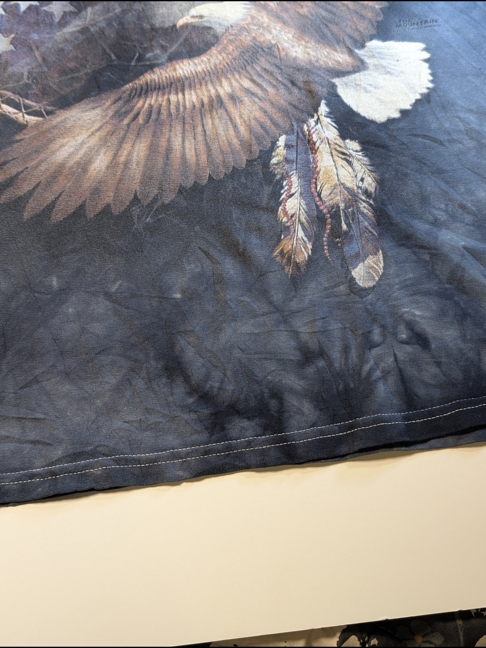 American Bald Eagle Dreamcatcher Tee Blue Tie Dye Size 2XL - Picture 3 of 9